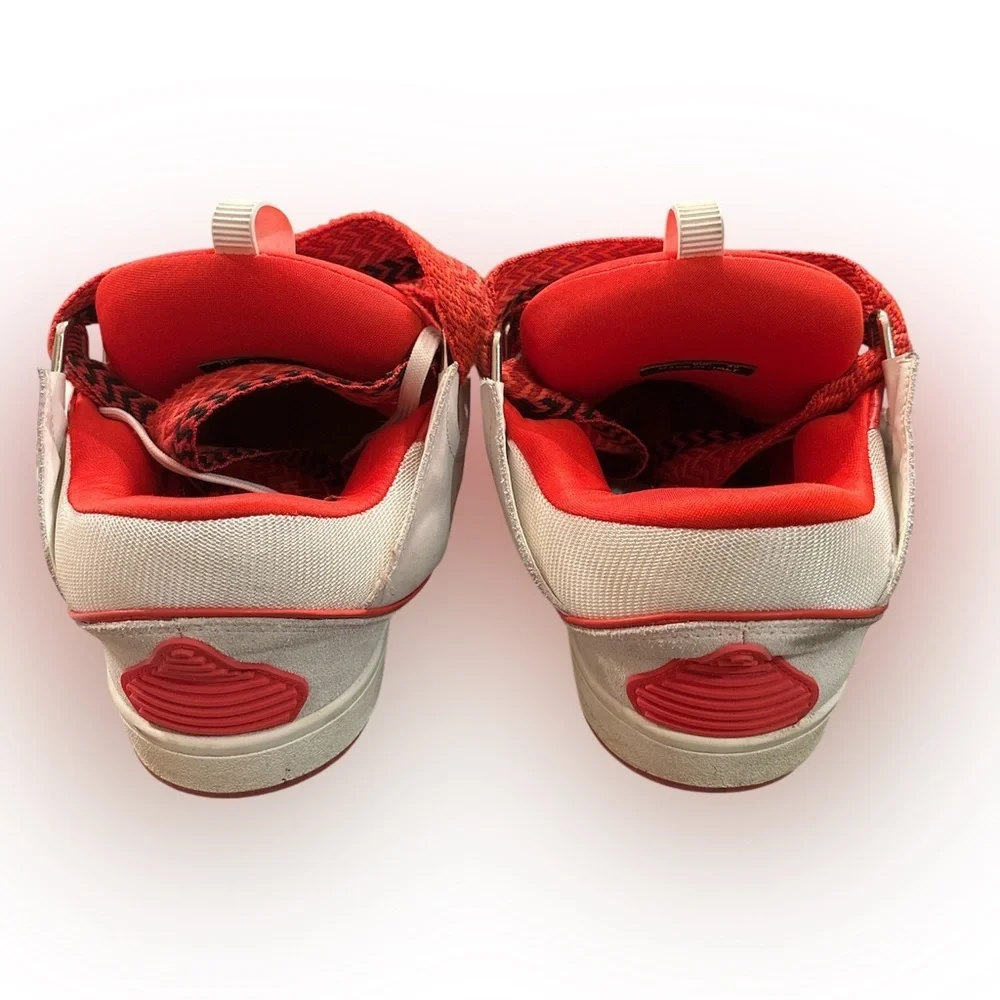 Red Lanvin Curb Panelled Sneakers Sz45 11-12 Men Fit 9-10 Women SSENSE Exclusive
